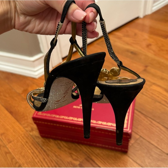 RENE CAOVILLA JEWEL STRAPPY TOE HIGH HEELS SIZE 40 US 9 WITH BOX - Picture 2 of 7